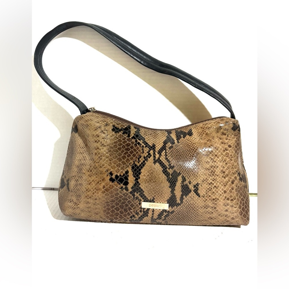 Desmo Brown Snake Print Women's Bag